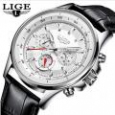 Мужские часы Lige 9814 leather